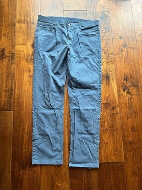 38x34 Slim Straight Blue Casual Pants